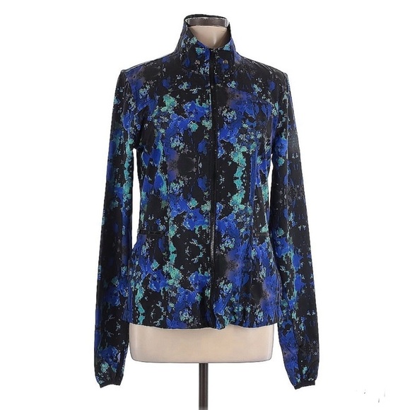 FABLETICS Zip Front Closure Windbreaker, Women's Size 8, Blue, Black Green - Picture 1 of 9